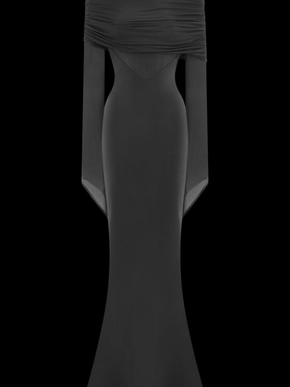 Meshki Kaitlin One Shoulder Maxi Dress - Black